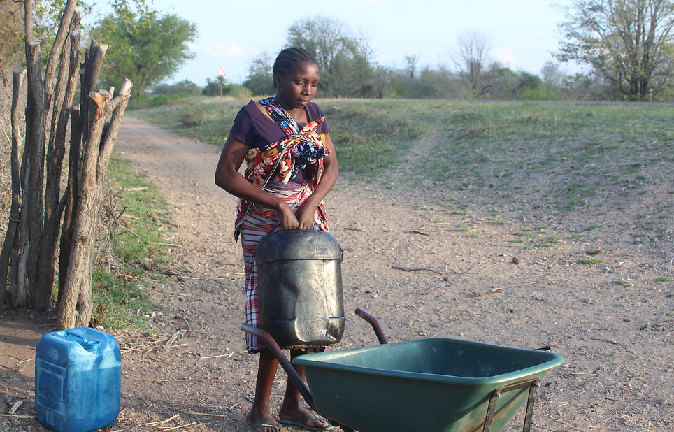 woman carrying water