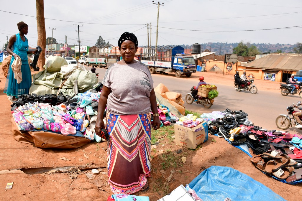 woman vendor amid her wares